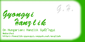 gyongyi hanzlik business card